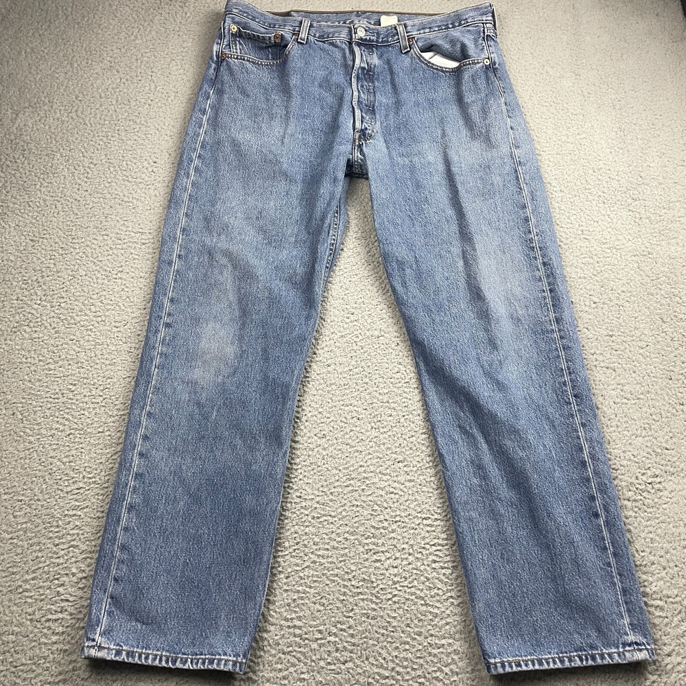 VTG Levi's 501 Jeans Mens 36x30 Measured Blue Button Fly Straight Leg Y2K
